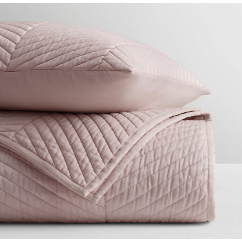 Chevron Cotton-Silk Toddler Quilt | RH Baby & Child