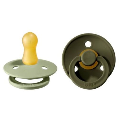 Bibs Colour Latex Pacifier - 0-6 Months - Size 1 - 2pk - Sage/Hunter Green