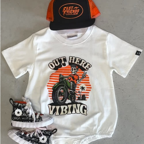 Out Here Vibing Baby Romper