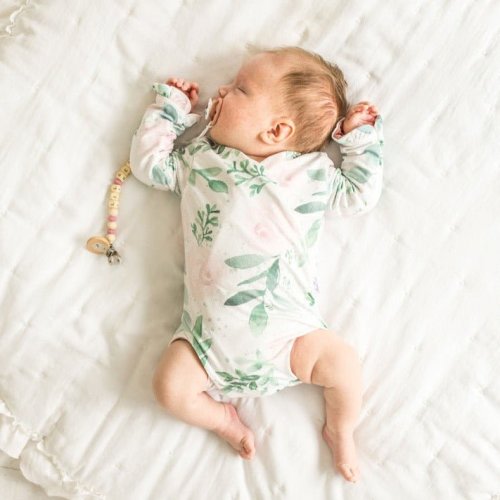 RUFFLE CUFF LONG SLEEVE WINGED BODYSUIT