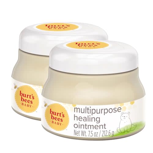 Burt's Bees Baby 100% Natural Origin Multipurpose Healing Ointment, Face & Body Baby Ointment – 7.5 Ounce Tub (Pack of 2)