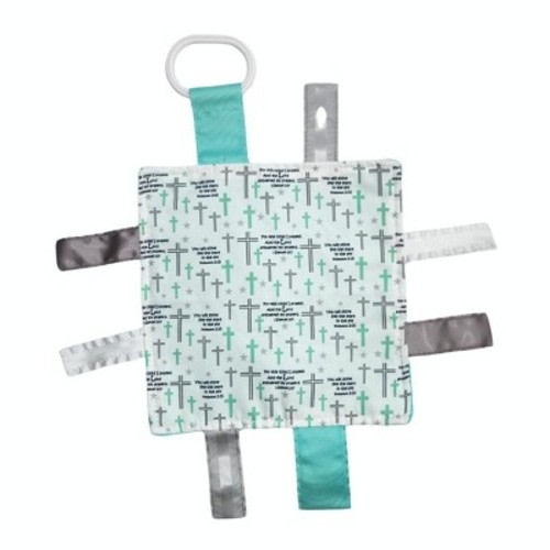 Baby Jack The Learning Lovey Baptism Prayer Tag Crinkle Square Toy 8" x 8"