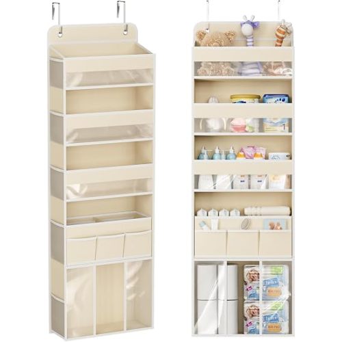 COOLBEBE Over the Door Organizer (Large-1Pcs Beige)