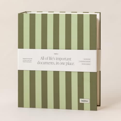 Document Organizer Binder – Premium Linen Folder System with Full & Half-Page Envelopes for Important Papers, Passports, Birth Certificates & More