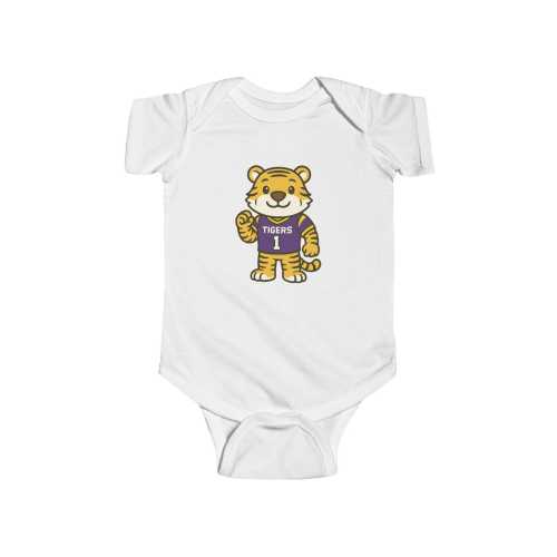 Tigers Baby Bodysuit (NB-24M) | Louisiana Football Infant Jersey Onesie | Geaux Football Baby Shower Gift | Toddler Apparel