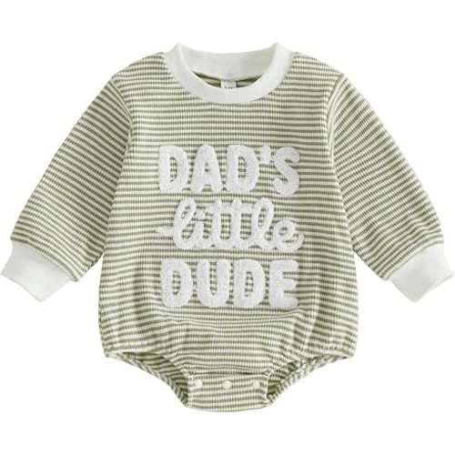 Newborn Baby Boy Fall Outfit Romper Jumpsuit Infant Waffle Clothes