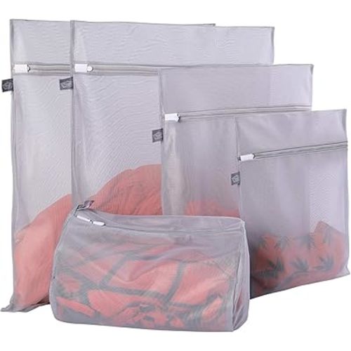 Kimmama Laundry Bag Mesh Wash Bags, Washing Machine Wash Bag, Net Washer Sack with Zipper, Dryer Pouch for Cleaning and Drying Cloths, Garment, Delicates, lingerie, Suit, Bra, Pant, Sock, Small Toys