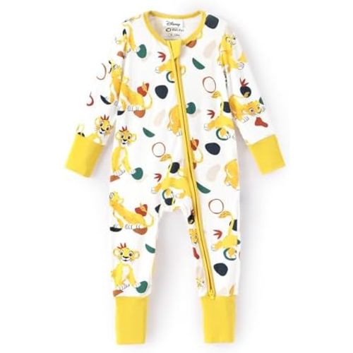 Disney Princess Stitch Marvel Baby Viscose Made from Bamboo Long Sleeve Footie Romper Zipper Sleep Outfit Newborn to Infant