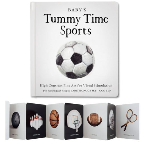 Baby's Tummy Time Sports: High-Contrast Fine Art for Visual Stimulation (Tabitha Paige Children's Book Series)