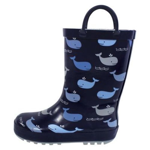 Hudson Baby Infant Boy Rain Boots, Whaley Awesome, 5 Toddler