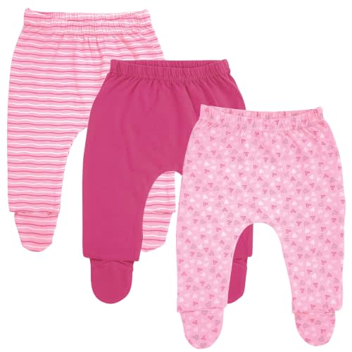 123 Bear Baby Soft Cotton Spandex Pants with Feet