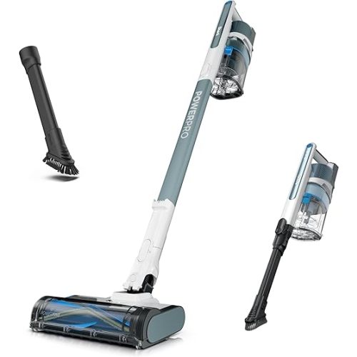 Aspiradora inalámbrica Shark PowerPro Plus, ligera, recargable, tecnología FloorDetect, filtro HEPA, hasta 50 minutos de funcionamiento, potente recogida de pelo de mascotas, para alfombras y suelos
