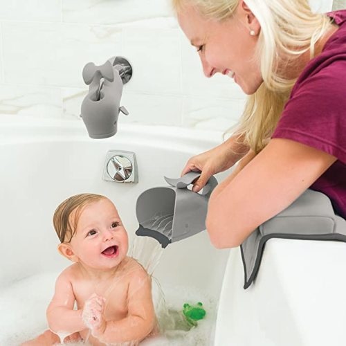 Skip Hop Baby Bath Rinse Cup, Moby Tear-free Waterfall Rinser, Grey