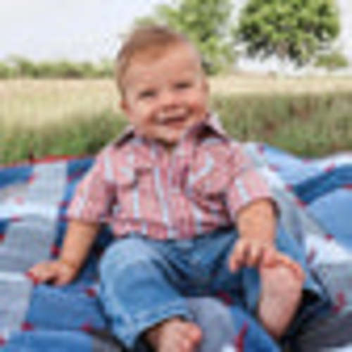 Vintage Blue and Red Stripe Short Sleeve Pearl Snap Onesie – Cowkid Clothing Company