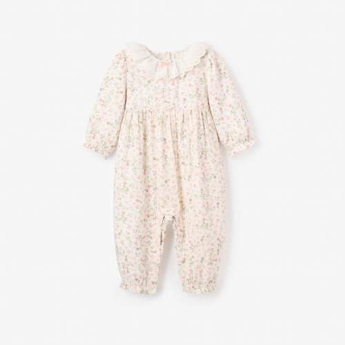 Folklore Floral Organic Muslin Jumpsuit – Elegant Baby
