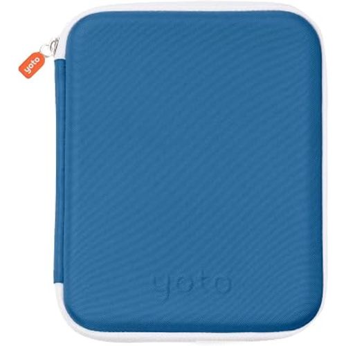 YOTO Card Case in Blue Bird – Kids Accessory, Soft Portable Folder with Zipper & 64 Pockets for Player & Mini Audiobook Cards, Binder Sleeve Holder for Travel