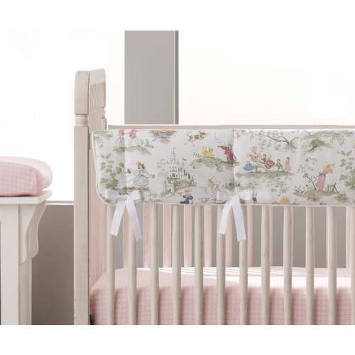 Nursery Rhyme Toile Crib Rail Cover