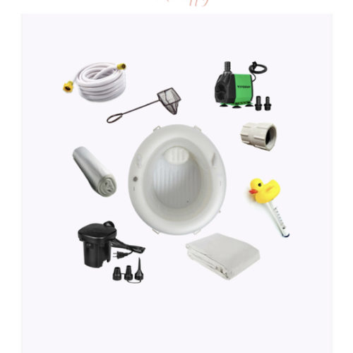 Birth Pool in a Box Personal Pool PACKAGE (MINI Size) in WHITE | In His Hands