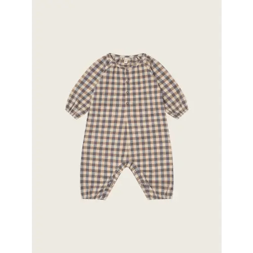 Shoreline Gingham Onesie | Organic Zoo