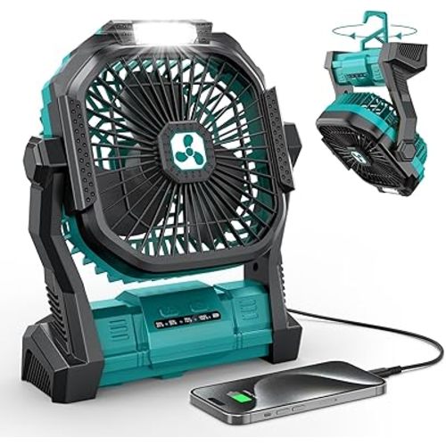 ONLYNEW Portable Fan Rechargeable, 20000mAh Cordless Battery Powered Fan with LED Lantern, USB C Battery Operated for Travel Bedroom Home Camping Tent Office Beach Desk Fishing Table
