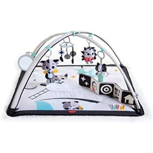 Tiny Love Baby Tummy Time Play Mat, Gymini Deluxe Baby Play Mats for Floor, Magical Tales Black & White Activity Gym