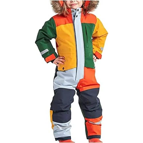 Snow Suit for Kids Winter Outdoor One Piece Ski Suit Waterproof Warm Snowsuit Toddler Baby Boys Girls Clothing