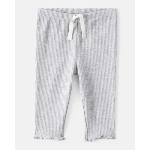 Baby Girl Knit Pull-On Pants - Grey | Carter's