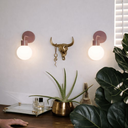 Vermillion Red Poplight: Cordless, Rechargeable Wall Lights