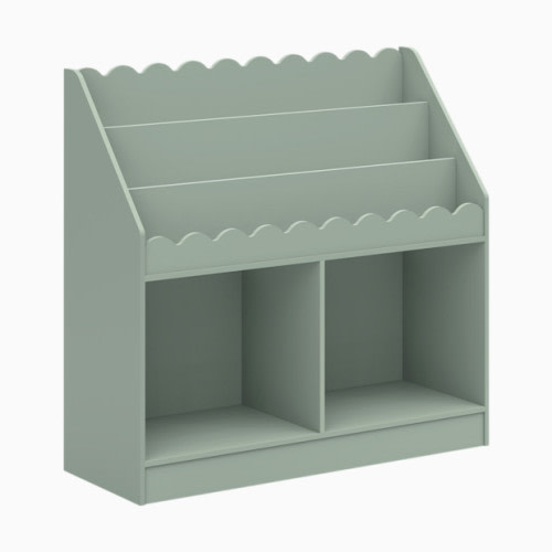 Sammy Scallop Bookcase - Light Sage