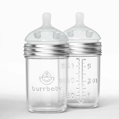 6oz Natural Glass Baby Bottles