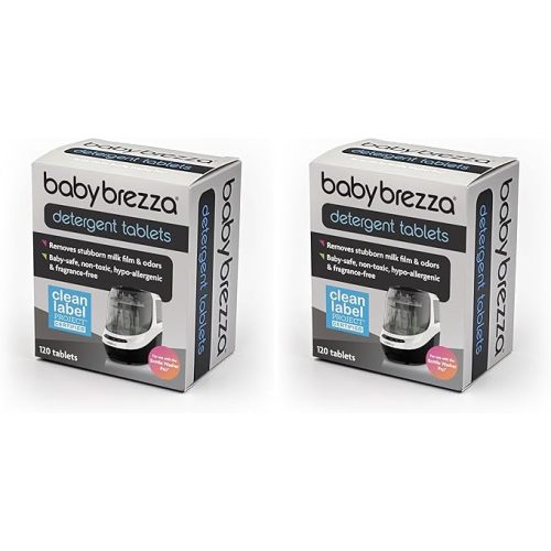 Baby Brezza Universal Detergent Soap Tablets for Baby Brezza Bottle Washer Pro and All Brands of Bottle Washers, 120 Tablets (Pack of 2)