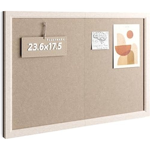 Foldable Cork Board Alternative, Felt Bulletin Board 23.6" x 17.5" Oatmeal Frame with 12 Adhesive Tabs, Pin Board for Home Office, Classroom, Entryway, Kitchen Wall Decor—Deep Camel