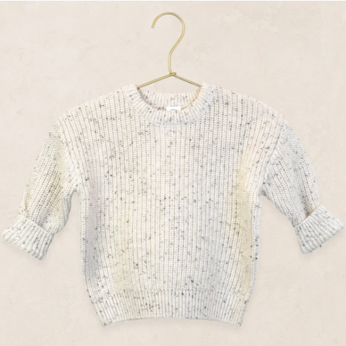 Knit Chunky Sweater - Cream Speckle