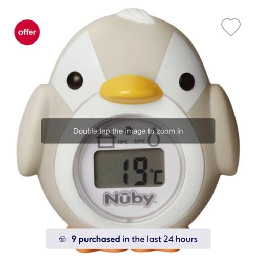 Nuby Penguin Bath & Room Thermometer - Boots