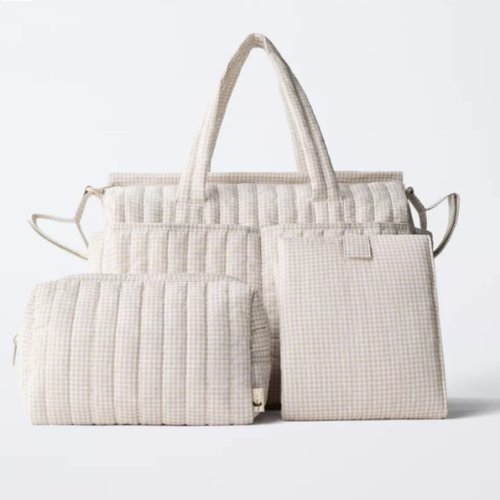 GINGHAM MATERNITY BAG