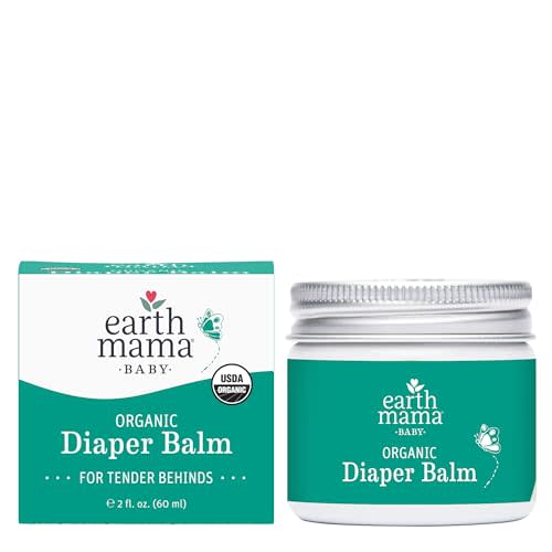 Earth Mama Organic Diaper Balm 2-Ounce | Diaper Cream for Baby | EWG Verified, Petroleum & Artificial Fragrance-Free with Calendula for Sensitive Skin