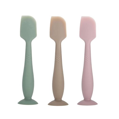 3-Pack Baby Diaper Cream Spatula - Baby Diaper Rash Cream Applicator for Butt Paste - Diaper Cream Brush for Newborn Essentials (grey, pink, green)