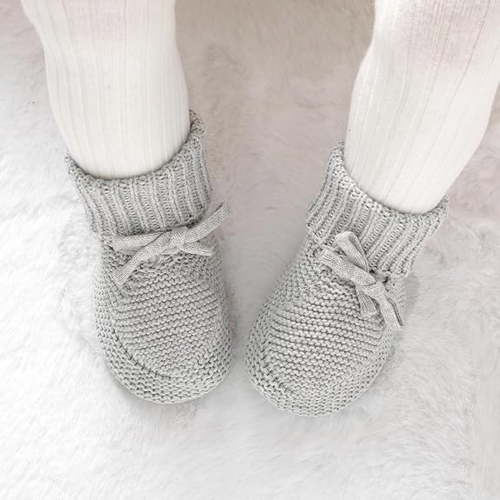 RTKFRFLM Baby Knit Bootie Socks with Bow Toddler Soft Non- Knitted Walking Socks Indoor Floor Socks