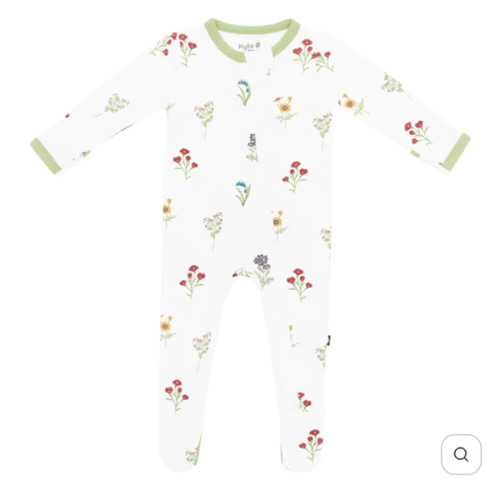 Zippered Footie in Wildflower