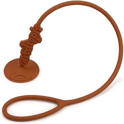 Don't Drop It ® Silicone Suction Cup Strap Tether - Keep Cups, Bottles, Toys, and More from Hitting The Floor - Easily Attaches to Smooth Sufaces on High Chairs, Tables, Bouncers, Walker Trays, etc.