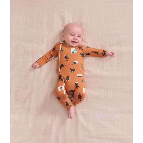 Romper Snug Fit Viscose from Bamboo Hazel Black Cat Moods