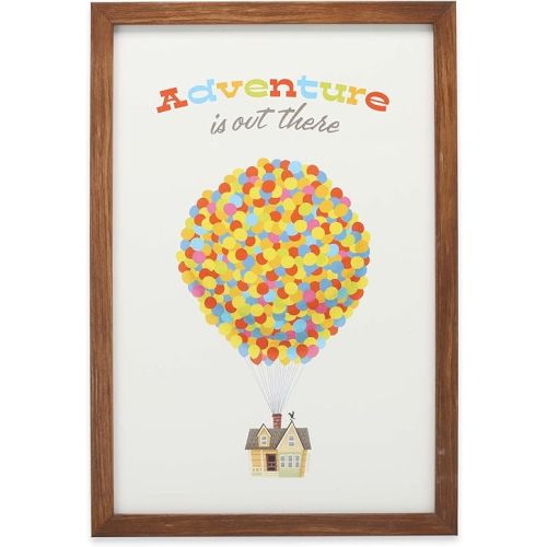 Disney Pixar Up Adventure is Out There Framed Wood Wall Decor - Cute Up Movie Wall Art With Inspiring Quote