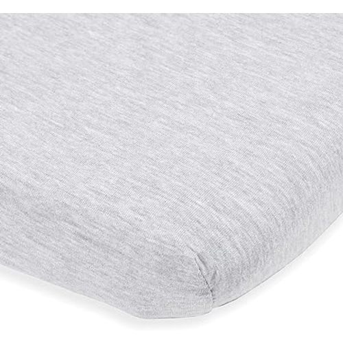 Bedside Sleeper Bassinet Sheet – Compatible with Milliard Side Sleeper – Fits 21 x 36 Mattress Without Bunching – Snuggly Soft Jersey Cotton – Light Grey