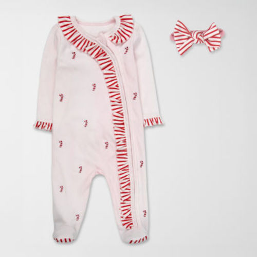 Baby Essentials Candy Cane Baby Girls Sleep and Play