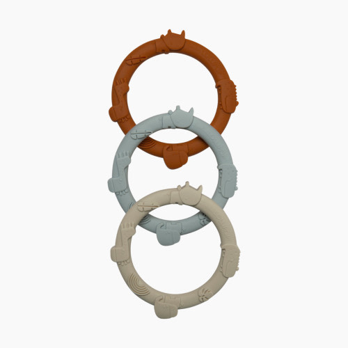 Loulou Lollipop Wild Teething Ring Set - Ginger Honey