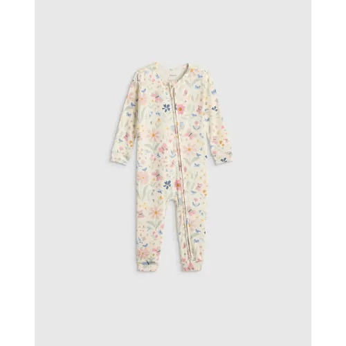 Bamboo One Piece Pajama - Baby in Wildflower Dreams