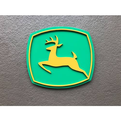 John Deere Wood Sign: 3D Man Cave Wall Decor