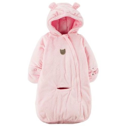 Carter's Baby Girls' Pink Teddy Plush Pram, 0-6 Months