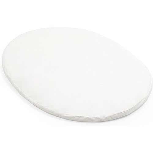 Stokke Sleepi Mini Fitted Sheet V3, White - Compatible with Sleepi Mini Mattress V3-100% Fine Cotton Percale - Washable
