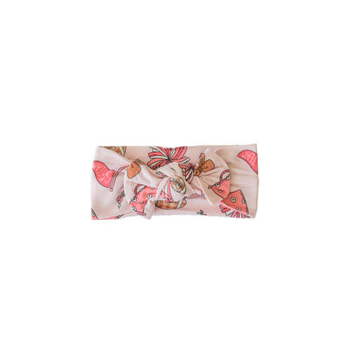 Bamboo Headwrap in Huddles & Cuddles Pink | Caden Lane